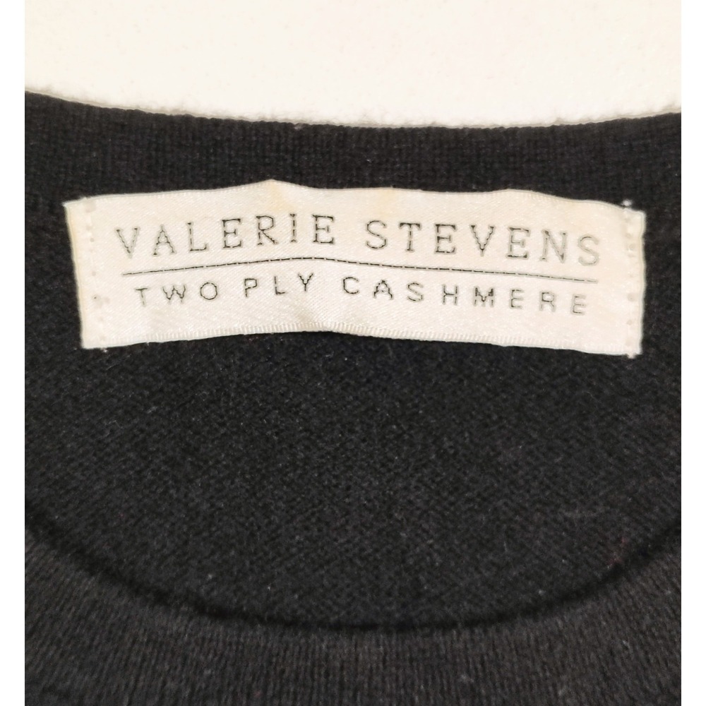 VTG Valerie Stevens Cashmere Sleeveless Sweater Shell Crew Neck Two Ply Large - Picture 3 of 7
